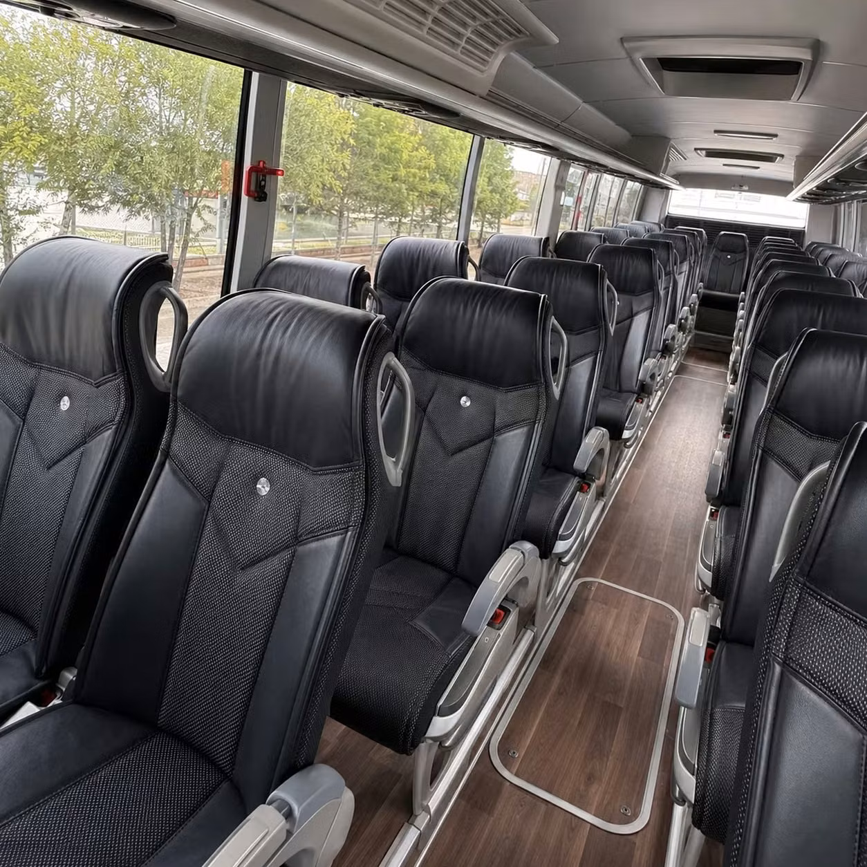 56 passenger charter bus inside