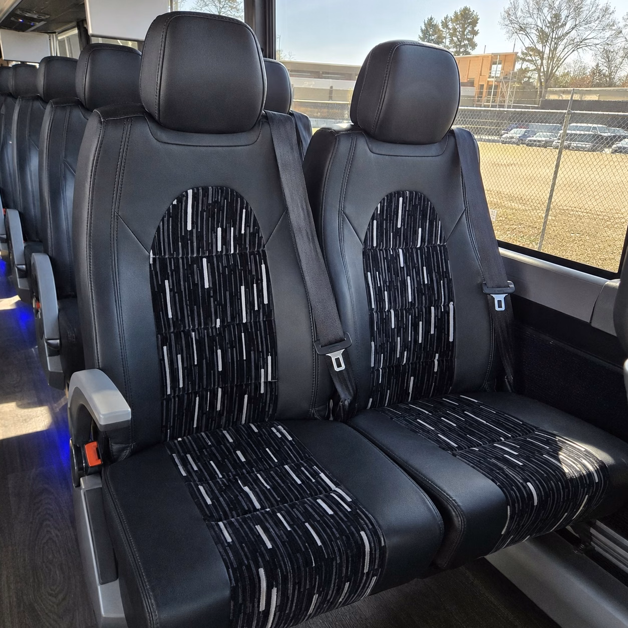 56 passenger charter bus interior