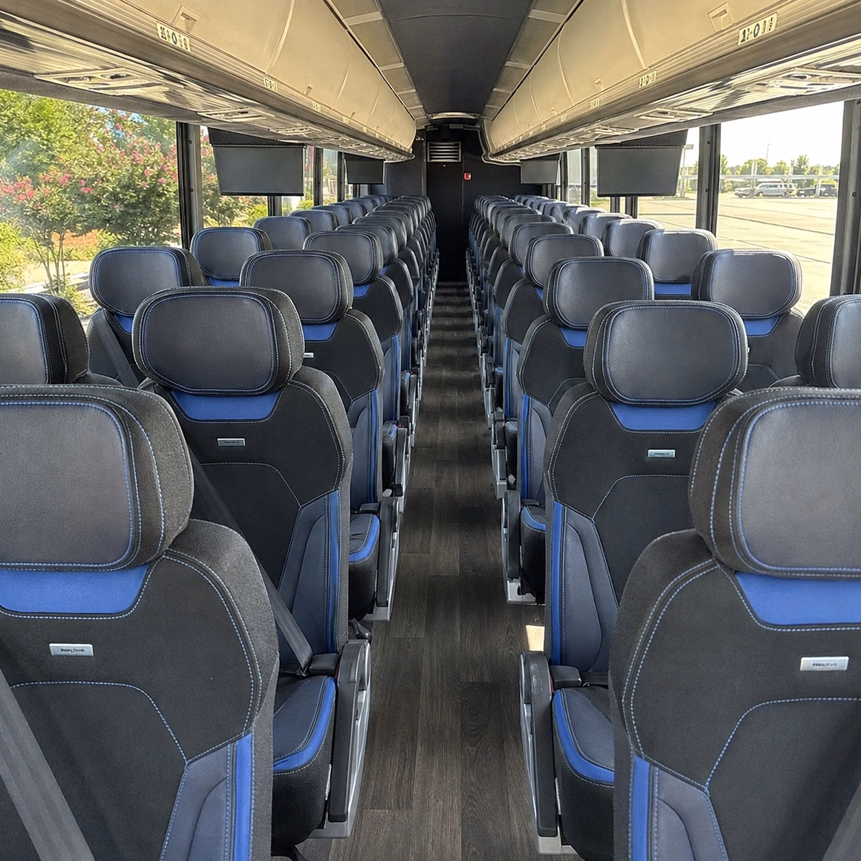 newport news charter bus interior